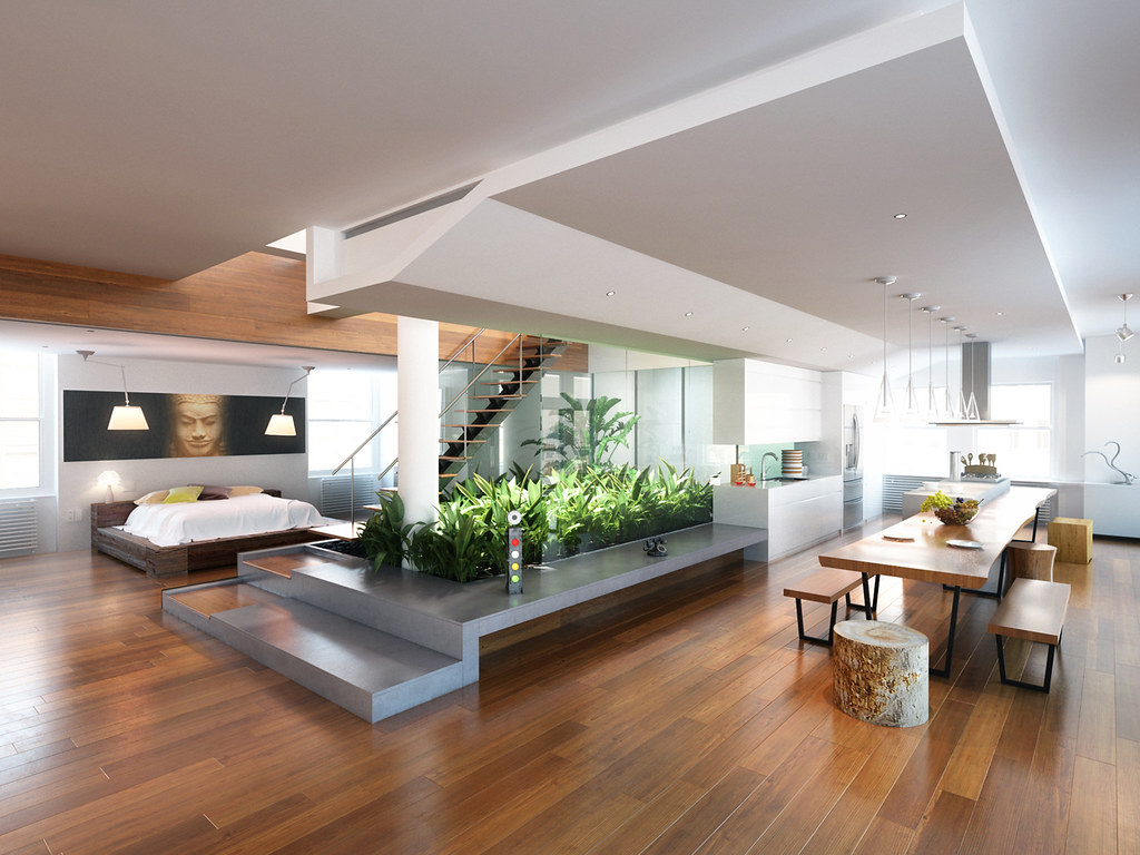 Bright, well-presented modern residential interior ready for sale